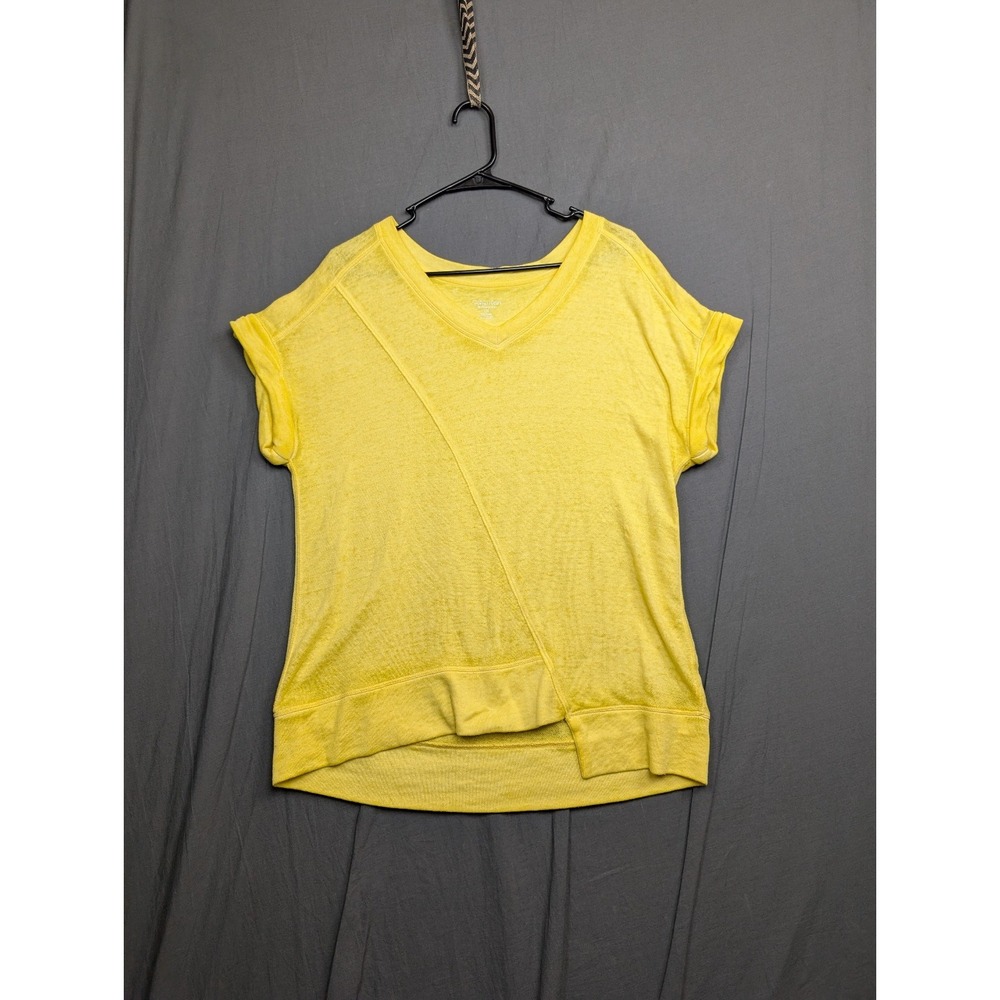 Calvin Klein Performance Women's Asymmetrical T-Shirt Yellow‎ Large